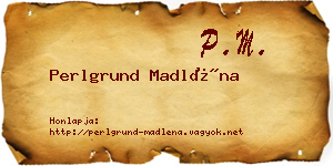 Perlgrund Madléna névjegykártya